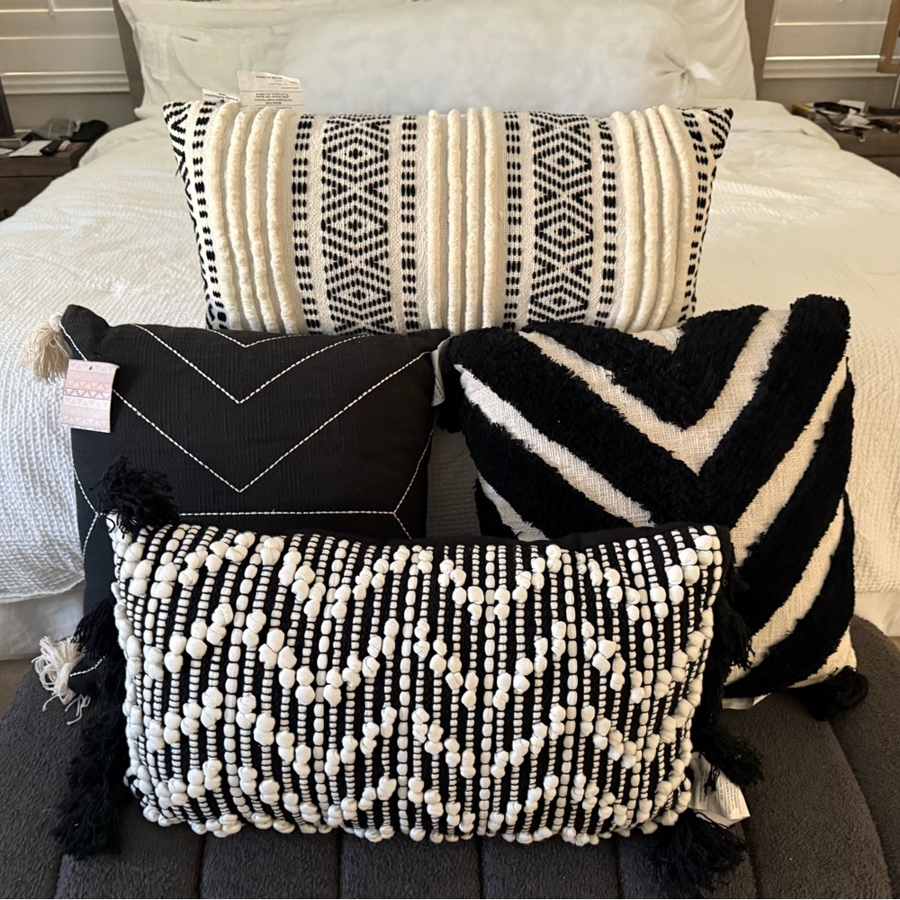 Black and White Decorative throw pillows